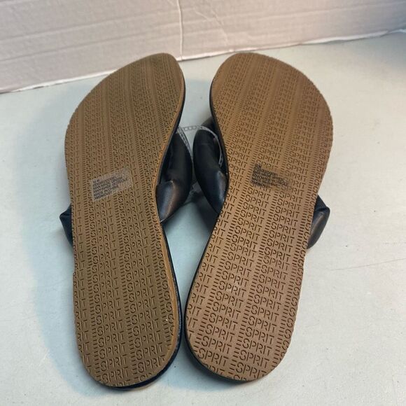 ESPRIT Women’s Thong Sandals Size 10 Black New With Tags No Box - Picture 4 of 7
